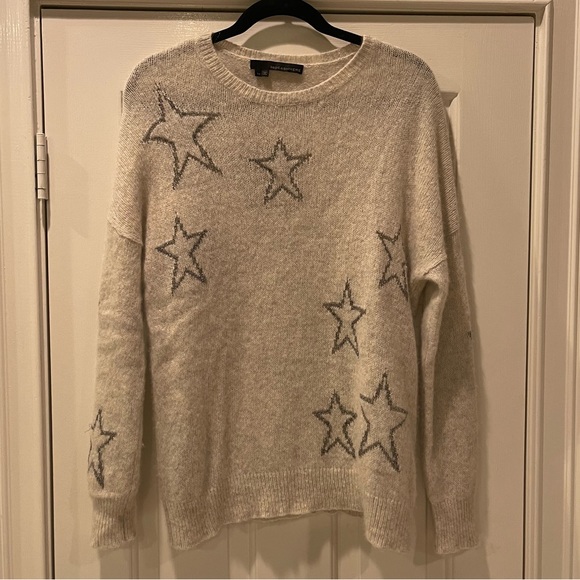 360cashmere Metallic Silver Star Sweater - Picture 2 of 13